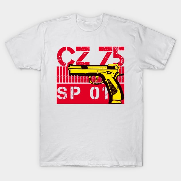 Handgun CZ 75 SP 01 T-Shirt by Aim For The Face